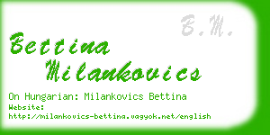 bettina milankovics business card